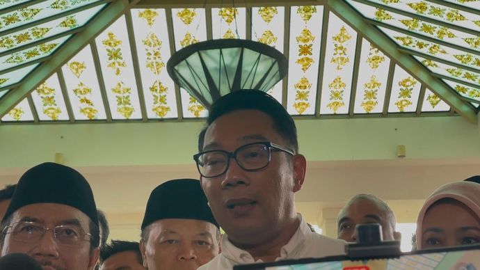 Pasangan calon gubernur dan wakil gubernur DKI Jakarta nomor urut 1, Ridwan Kamil-Suswono (RIDO) (Ntvnews.id-Muslimin Trisyuliono).