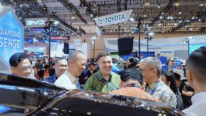 Pameran otomotif MUF GJAW 2024 telah dibuka secara resmi pada 22 November hingga 1 Desember 2024. (Foto: Adiantoro/NTV)