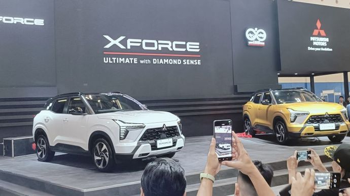 Peluncuran varian baru Mitsubishi Xforce Ultimate DS hadir dengan penyematan teknologi &quot;Diamond Sense&quot; di MUF GJAW 2024. (Foto: Adiantoro/NTV)