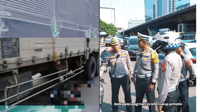 Korban terlindas truk kecelakaan di Slipi