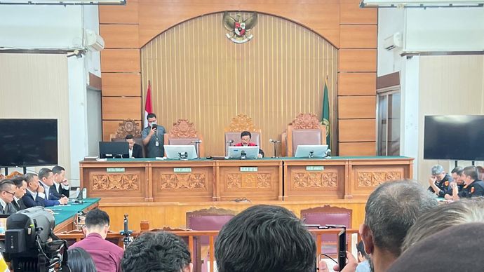 Sidang praperadilan Tom Lembong. 