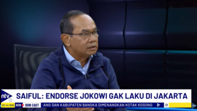 Pendiri Saiful Mujani Research and Consulting (SMRC), Saiful Mujani dalam acara DonCast di NusantaraTV/tangkapan layar NTV