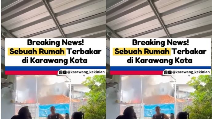 Kebakaran rumah di Karawang