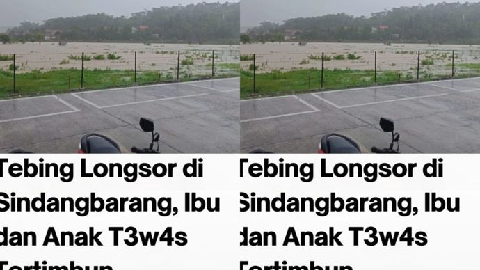 Longsor tebing sindangbarang