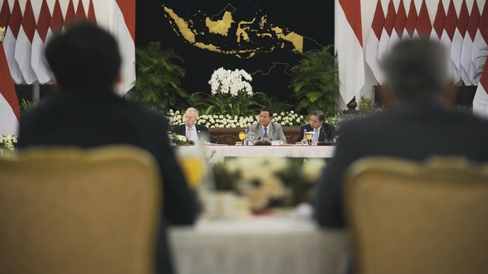 Presiden Prabowo Subianto menghadiri pertemuan US-ASEAN Business Council (US-ABC) yang berlangsung di Istana Negara, Jakarta, Selasa 3 Desember 2024. <b>(Dok.Istimewa)</b>