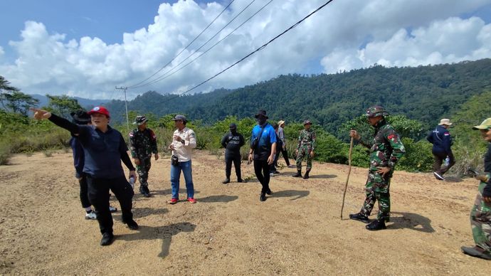 Verifikasi lapangan oleh BNPP di Kabupaten Nunukan, Kalimantan Utara. 