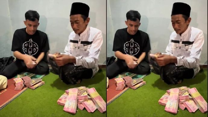 Bapak Sunhaji dapat donasi Rp 300 juta dari TikToker sekaligus YouTuber, Rian Arifin.