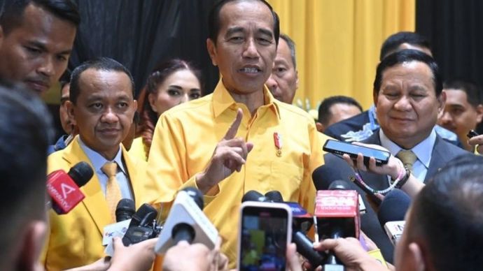 Presiden ke-7 RI Joko Widodo (Jokowi) di acara Partai Golkar. (Antara) 