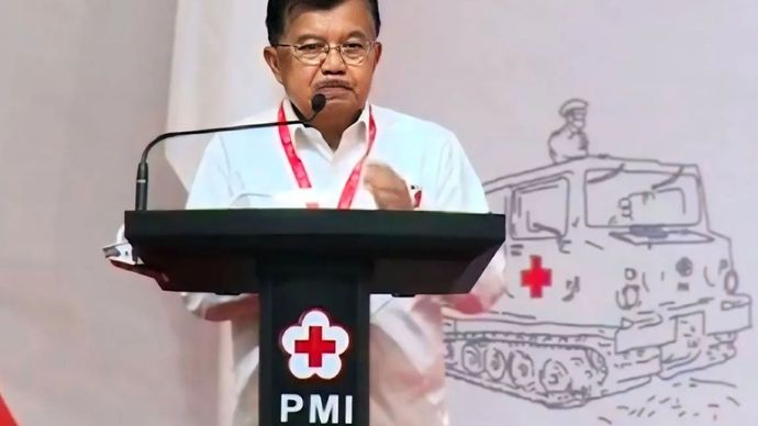 Ketua Umum PMI Jusuf Kalla saat menyampaikan pertanggungjawaban selama memimpin PMI periode 2014-2019 dihadapan sekitar 800 peserta Munas XXI PMI di DKI Jakarta pada Senin, (16/12/2019).