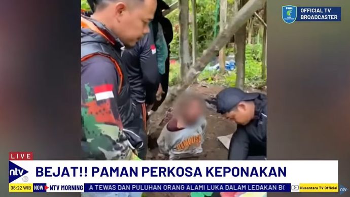 Pelaku pencabulan berinisial AP (47) ditangkap polisi saat tengah berada di kebon kopi di kawasan Kayu Aro, Kabupaten Kerinci, Jambi.