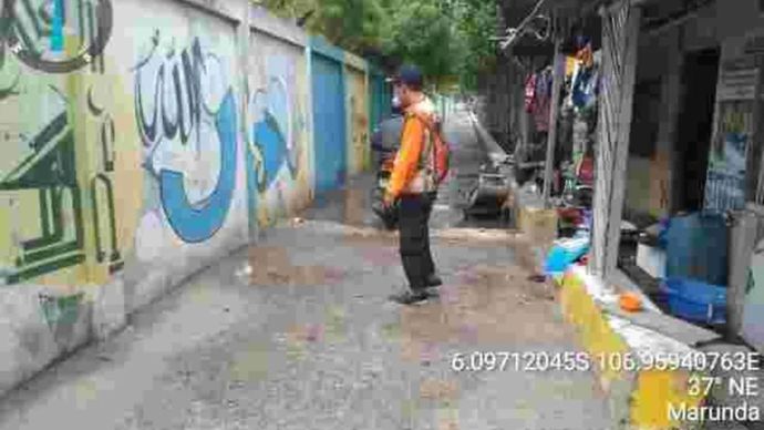 Kondisi wilayah terdampak banjir rob di Marunda Pulo, Jakarta Utara. 