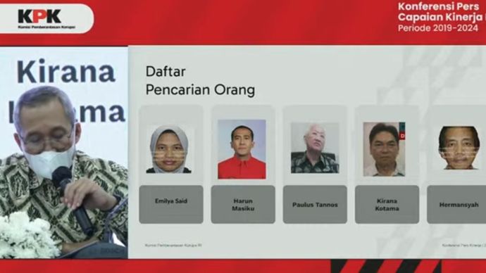 Konferensi pers capaian kinerja KPK periode 2019-2024. (YouTube) 