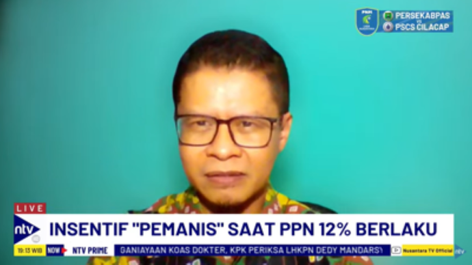 Analis Kebijakan Ekonomi APINDO, Ajib Hamdani dalam Dialog NTV Prime di Nusantara TV/tangkapan layar NTV