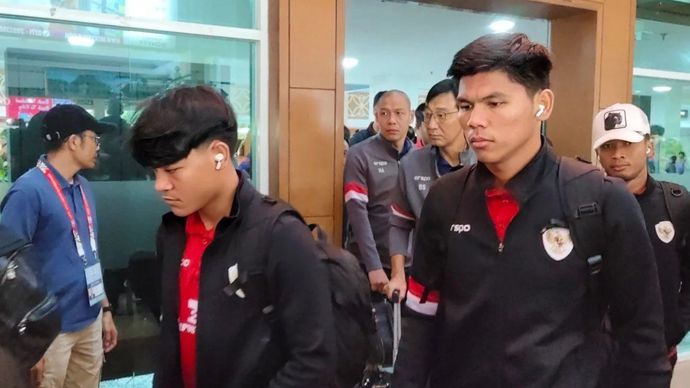 Pemain Timnas sepak bola Indonesia tiba di Bandara Adi Soemarmo Solo di Boyolali, Jawa Tengah, Rabu 18 Desember 2024.