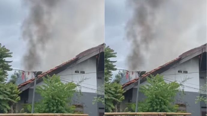 Kebakaran rumah warga di wilayah Cibadak, Tanah Sareal, Kota Bogor, pada Kamis siang, 19 Desember 2024.