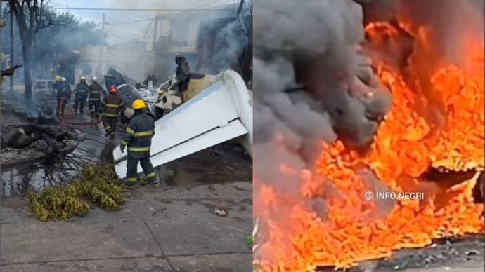 Sebuah pesawat Jet pribadi jatuh di San Fernando, Argentina, pada Rabu, 18 Desember 2024.