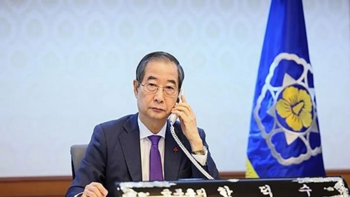 Perdana Menteri sekaligus Presiden Ad Interim Korea Selatan, Han Duck-soo.