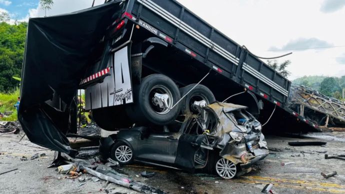 Kecelakaan Bus di Brasil