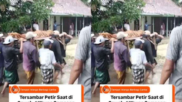 pria tersambar petir di Sampang