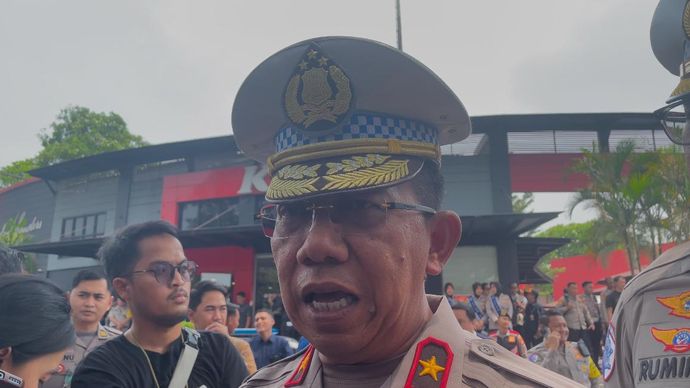 Direktur Penegakan Hukum (Dirgakkum) Korlantas Polri, Brigjen Pol Raden Slamet Santoso (Ntvnews.id-Muslimin Trisyuliono).