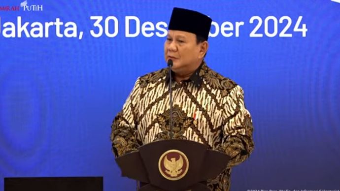 Presiden Prabowo Subianto. (YouTube) 