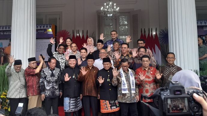 Ahok, Anies Baswedan hingga Pramono Anung Kumpul di Balai Kota