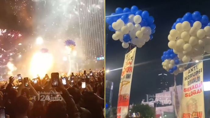 Ledakan Balon Gas di Bundaran HI