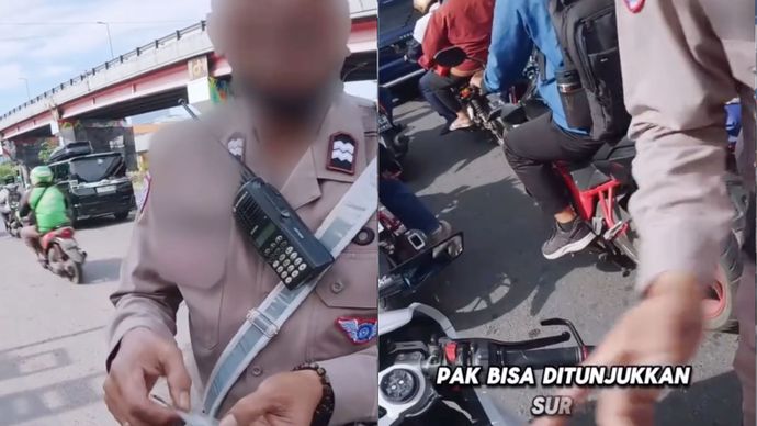 Dikira Motor Modif Polisi Berhentikan Pengendara Motor Ini