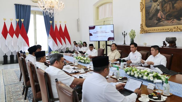 Rapat bersama Presiden Prabowo di Istana Bogor, Jumat, 3 Januari 2025.  