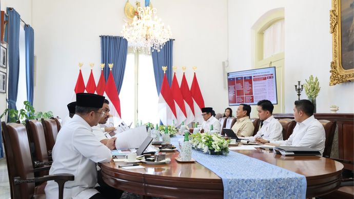 Rapat bersama Presiden Prabowo di Istana Bogor, Jumat, 3 Januari 2025.  