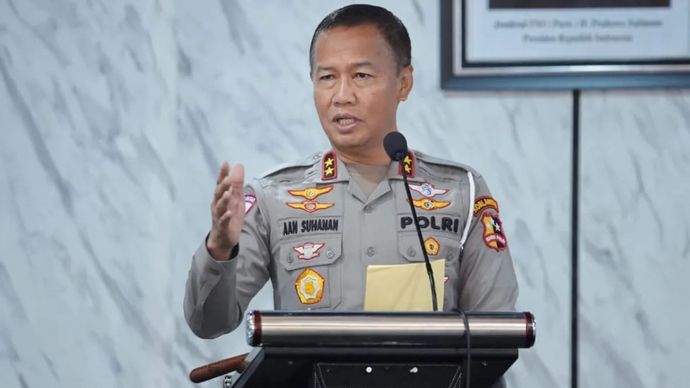 Kepala Operasi Lilin 2024 sekaligus Kepala Korlantas Polri Irjen Pol. Aan Suhanan.