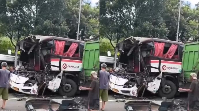 Kecelakaan Beruntun di Tol Purbaleunyi