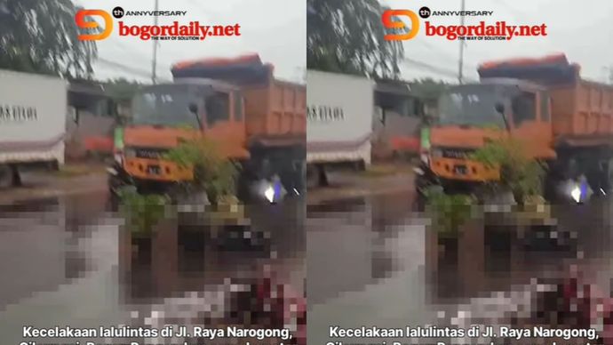 kecelakaan maut sepeda motor dan truk