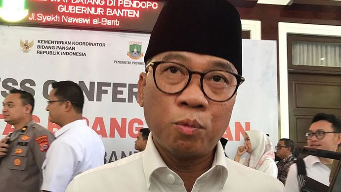 Menteri Desa dan Pembangunan Daerah Tertinggal (PDT) Yandri Susanto ditemui di Pendopo Gubernur Banten, Serang, Jumat (10/1/2025).