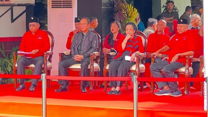 Ketua Umum PDI Perjuangan (PDIP) Megawati Soekarnoputri di perayaan HUT ke-52 PDIP. (NTVNews.id) 