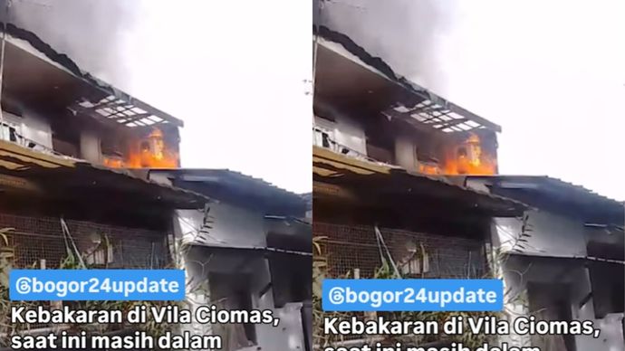 vila di ciomas kebakaran