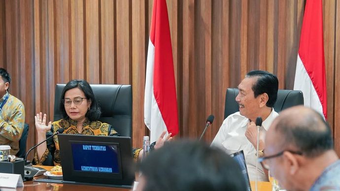 Ketua Dewan Ekonomi Nasional (DEN) Luhut Binsar Pandjaitan dan Menteri Keuangan Sri Mulyani/Ist