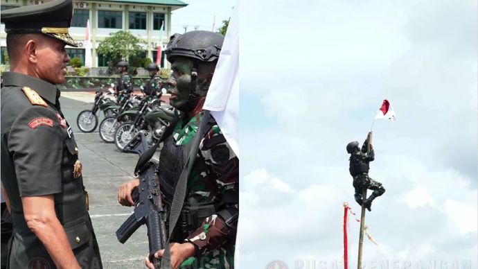 Joni bocah pemanjat tiang bendera resmi dilantik sebagai Bintara TNI AD.