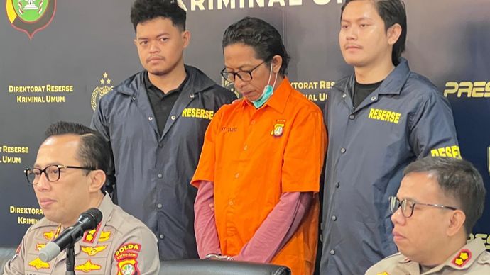 Pembunuh Sandy Permana, Nanang Irawan alias Gimbal. (NTVNews.id) 