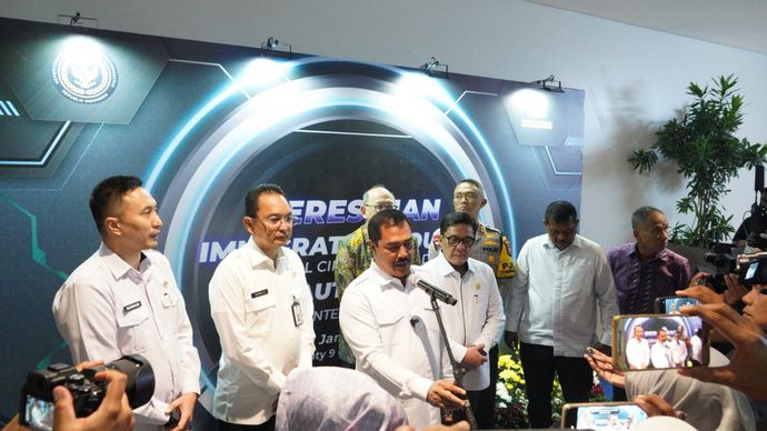 Peresmian autogate dan lounge imigrasi di Surabaya <b>(Imigrasi/ NTVNews.id)</b>