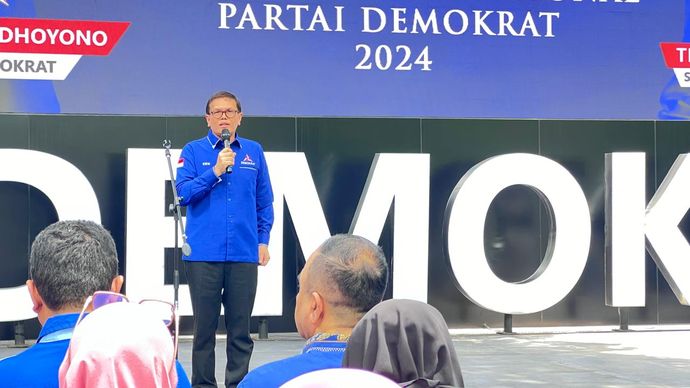 Ketua Panitia Perayaan Natal Nasional Partai Demokrat 2024, Sabam Sinaga. 