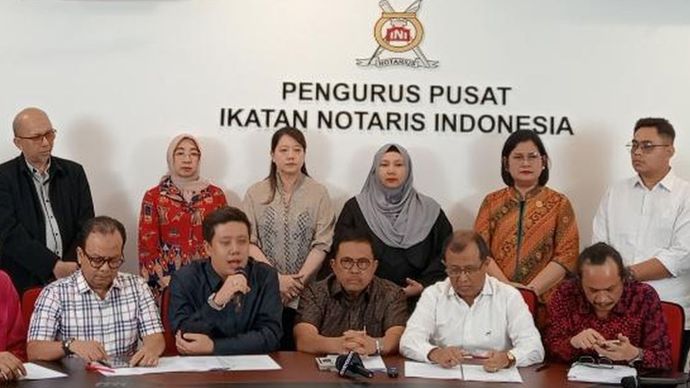 Pengurus Pusat Ikatan Notaris Indonesia versi Kongres Cilegon. (Ist.) 