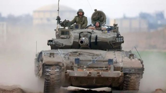 Ilustrasi - Tank pasukan Israel.