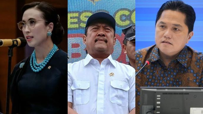 Widiyanti, Sakti Wahyu Trenggono, dan Erick Thohir