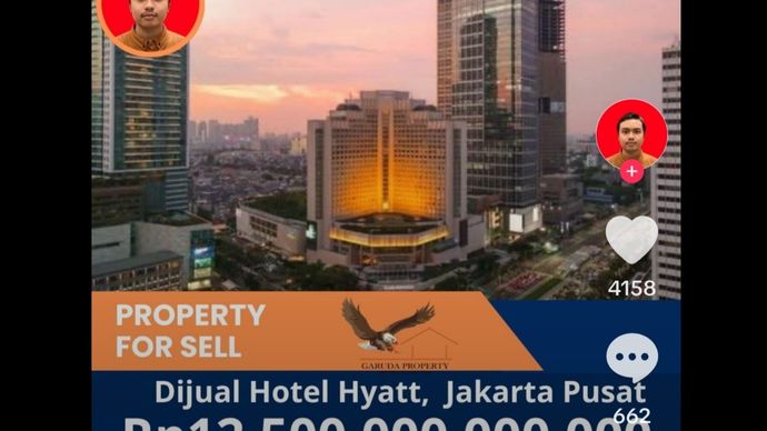 Hotel Grand Hyatt Jakarta dikabarkan dijual. (Tangkapan layar) 