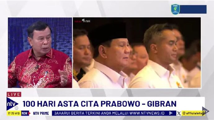 Presiden Komisaris NT Corporation, Nurdin Tampubolon, dalam wawancara di program NTV Prime di Nusantara TV pada Rabu, 29 Januari 2025.