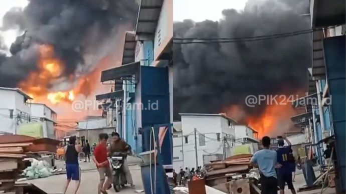 Kebakaran di Pergudangan Dadap Tangerang