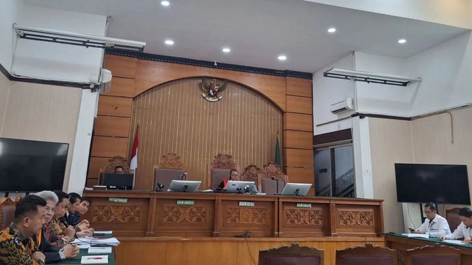 Pengadilan Negeri Jakarta Selatan (Jaksel) menggelar sidang gugatan praperadilan penetapan status tersangka Sekretaris Jenderal DPP PDI Perjuangan (PDIP) Hasto Kristiyanto, Jakarta, Rabu (5/2/2025).