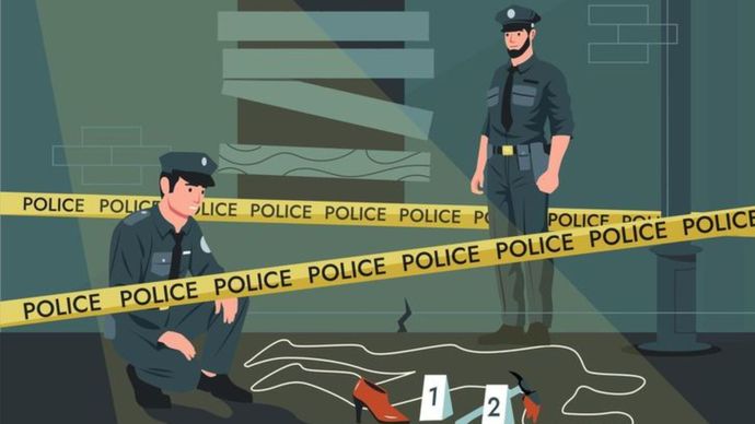 Ilustrasi Police crime scene 