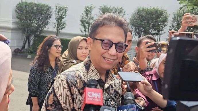 Menteri Kesehatan Budi Gunadi Sadikin di Istana Kepresidenan Jakarta.